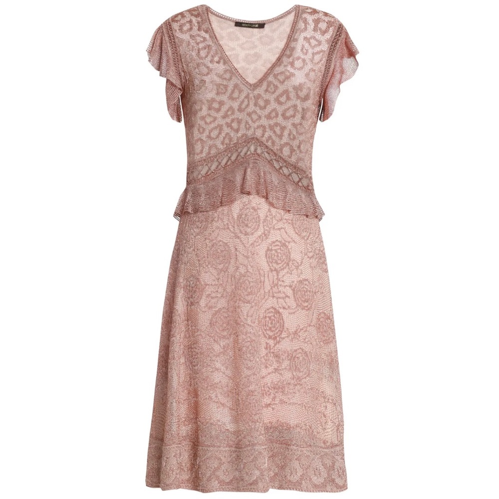 Roberto Cavalli Ruffle-trimmed Crochet-knit Dress - Picture 6 of 16